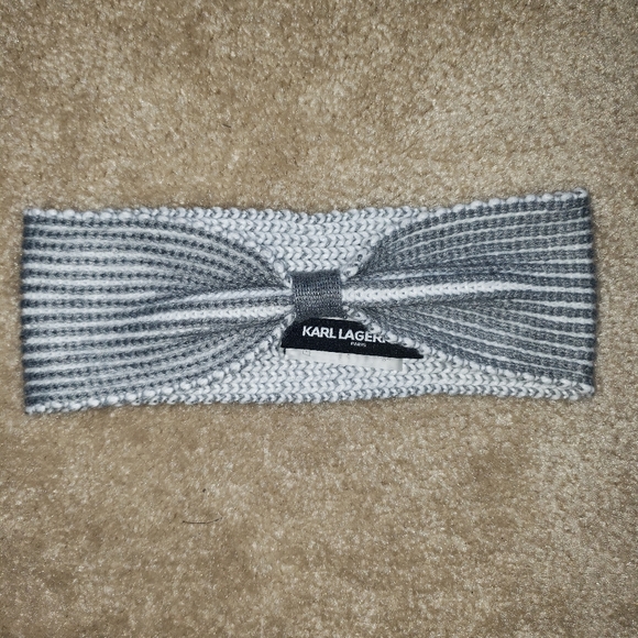 Karl Lagerfeld Accessories - Karl Lagerfeld grayand white winter head band